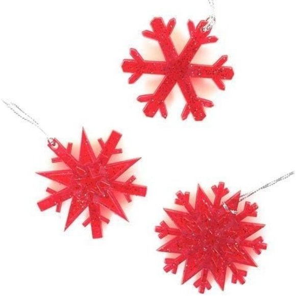 Lot of 3 Yankee Candle Sparkling Cinnamon Scented Snowflakes Lot of 3 Christmas - Picture 3 of 4